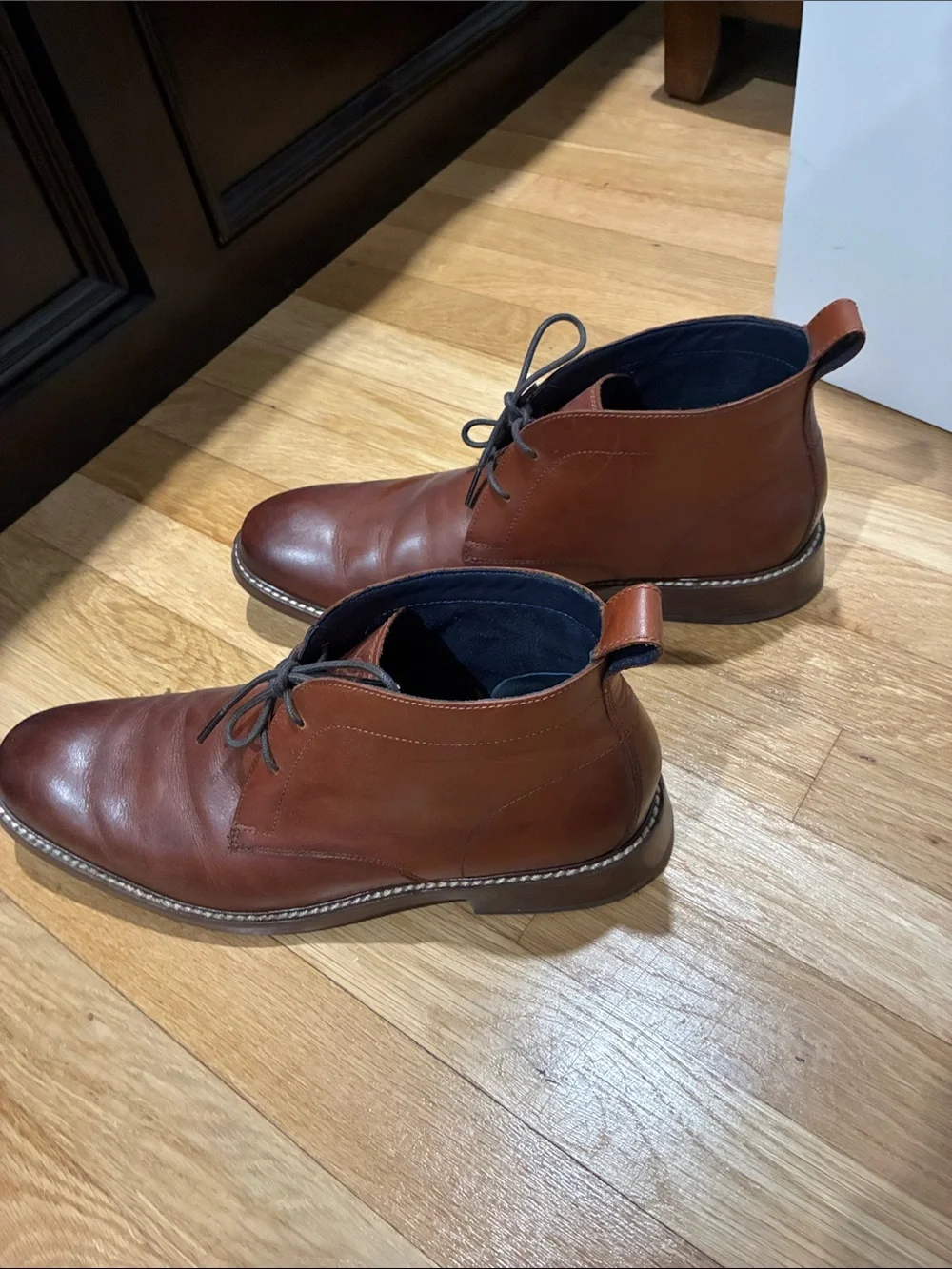 Cole Haan Men's Cognac Leather Chukka Boots